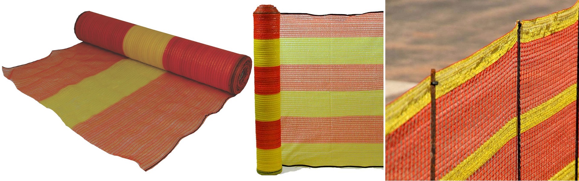 Yellow and Orange Safety Netting